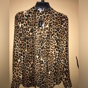 Express women’s leopard print shirt